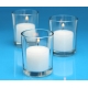 Clear glass candle holder